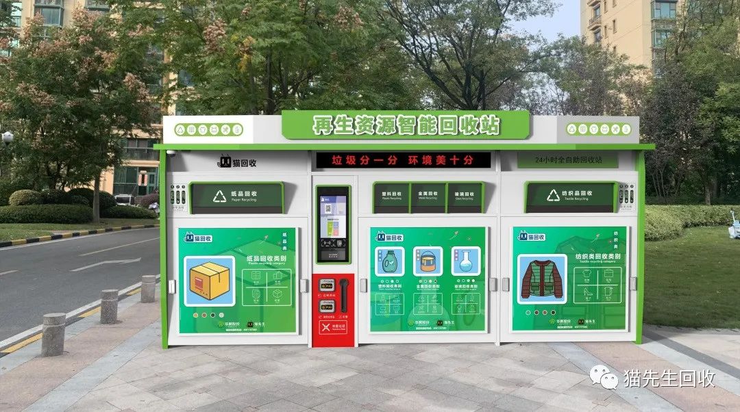 貓先生智能再生資源回收站，環(huán)保驛站，垃圾分類設(shè)備廠家